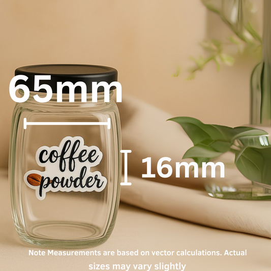 Kitchen Identifiers Premium Resin coated Stickers - Residue free