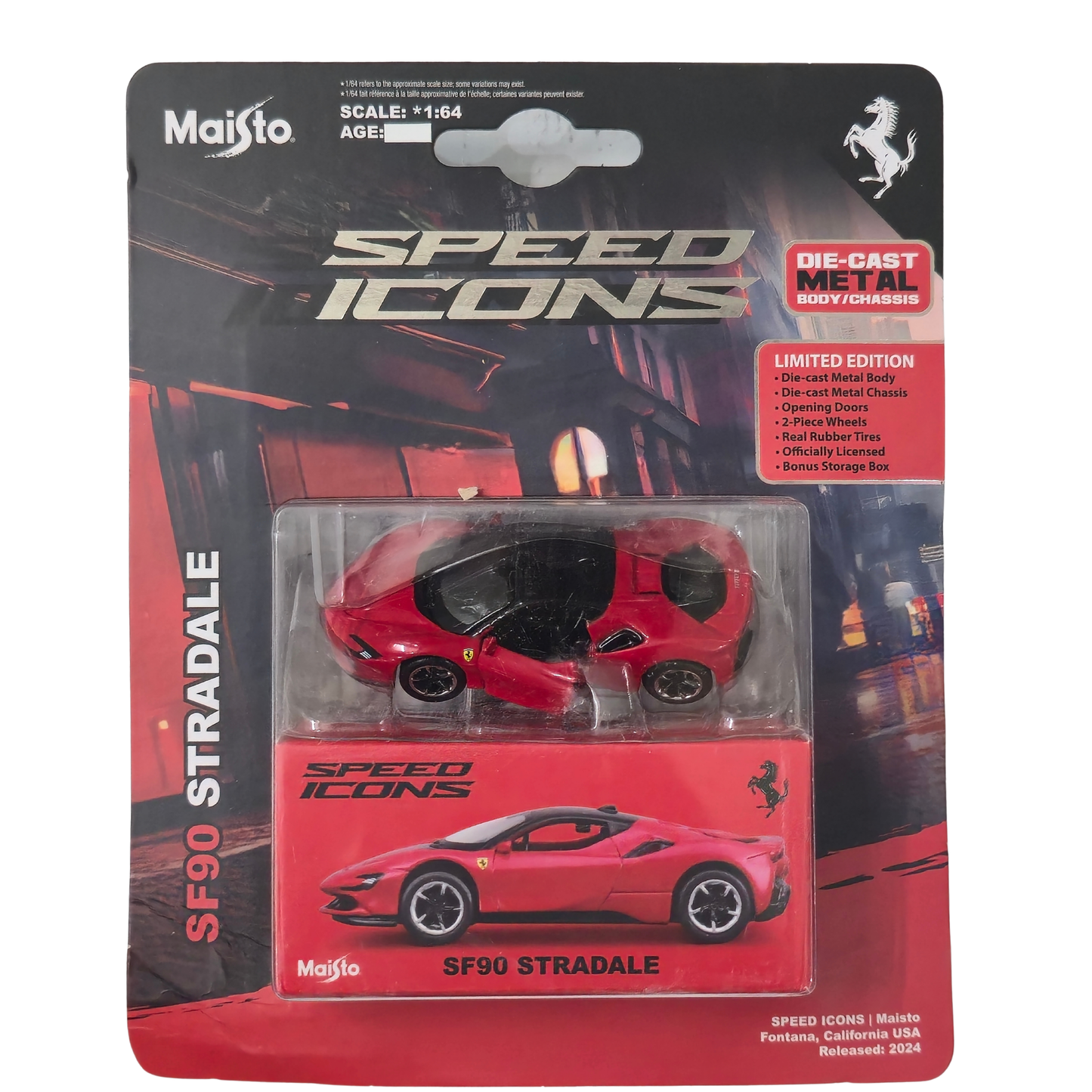 Ferrari SF90 Stradale(Red) – Speed Icons (Limited Edition) – Maisto 1:64 Scale Die-Cast Model Car (Copy)