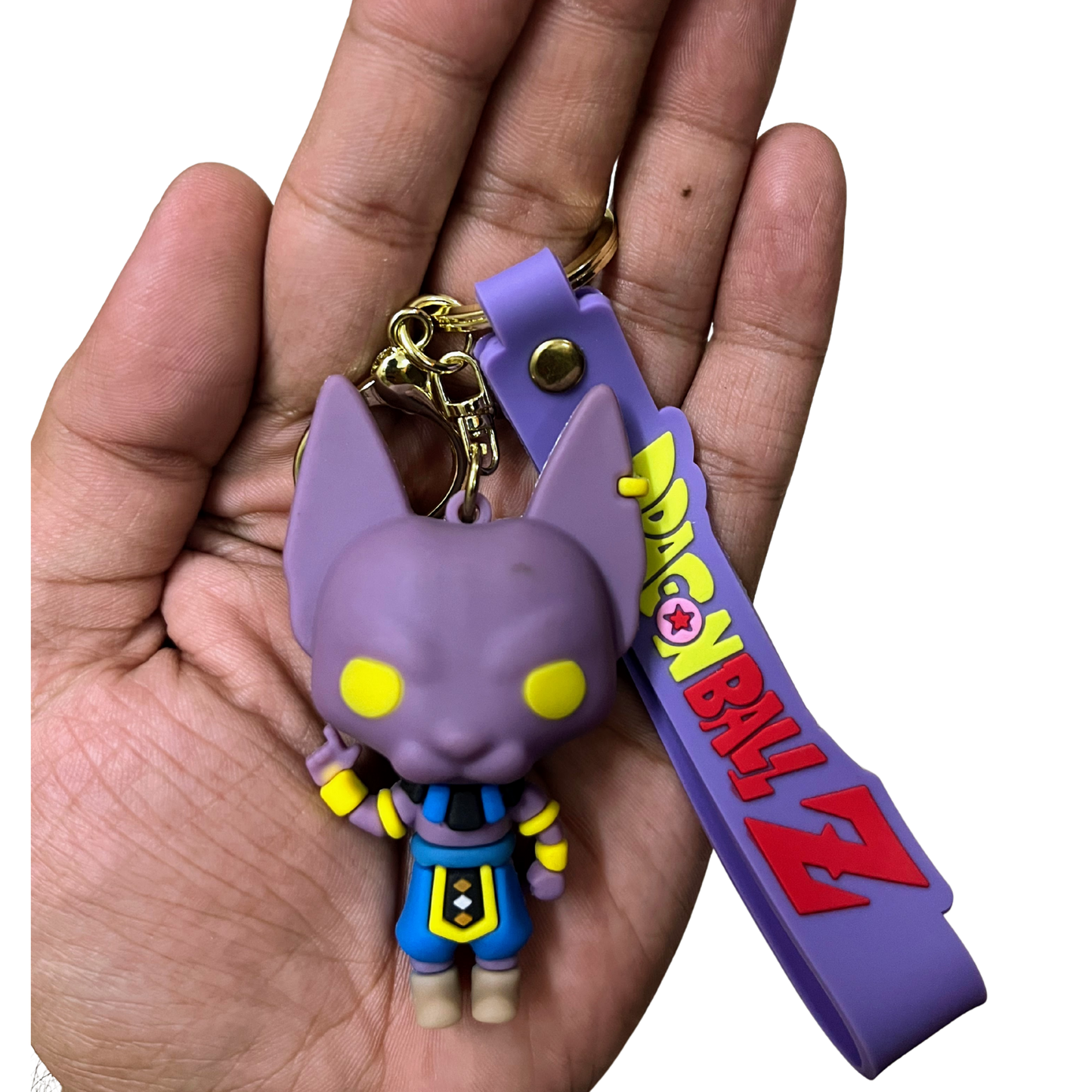 Beerus D2 3D Rubber Keychain - Dragon Ball Z – DBZ Anime Collectible