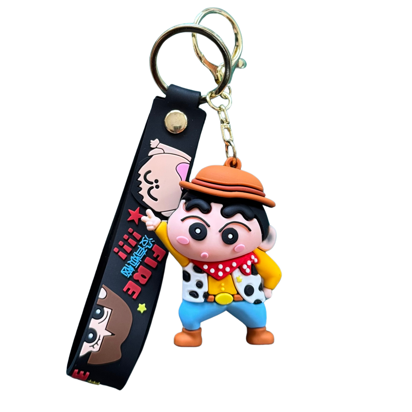 Shinchan Cowboy Costume 3D Rubber Keychain – Shinchan