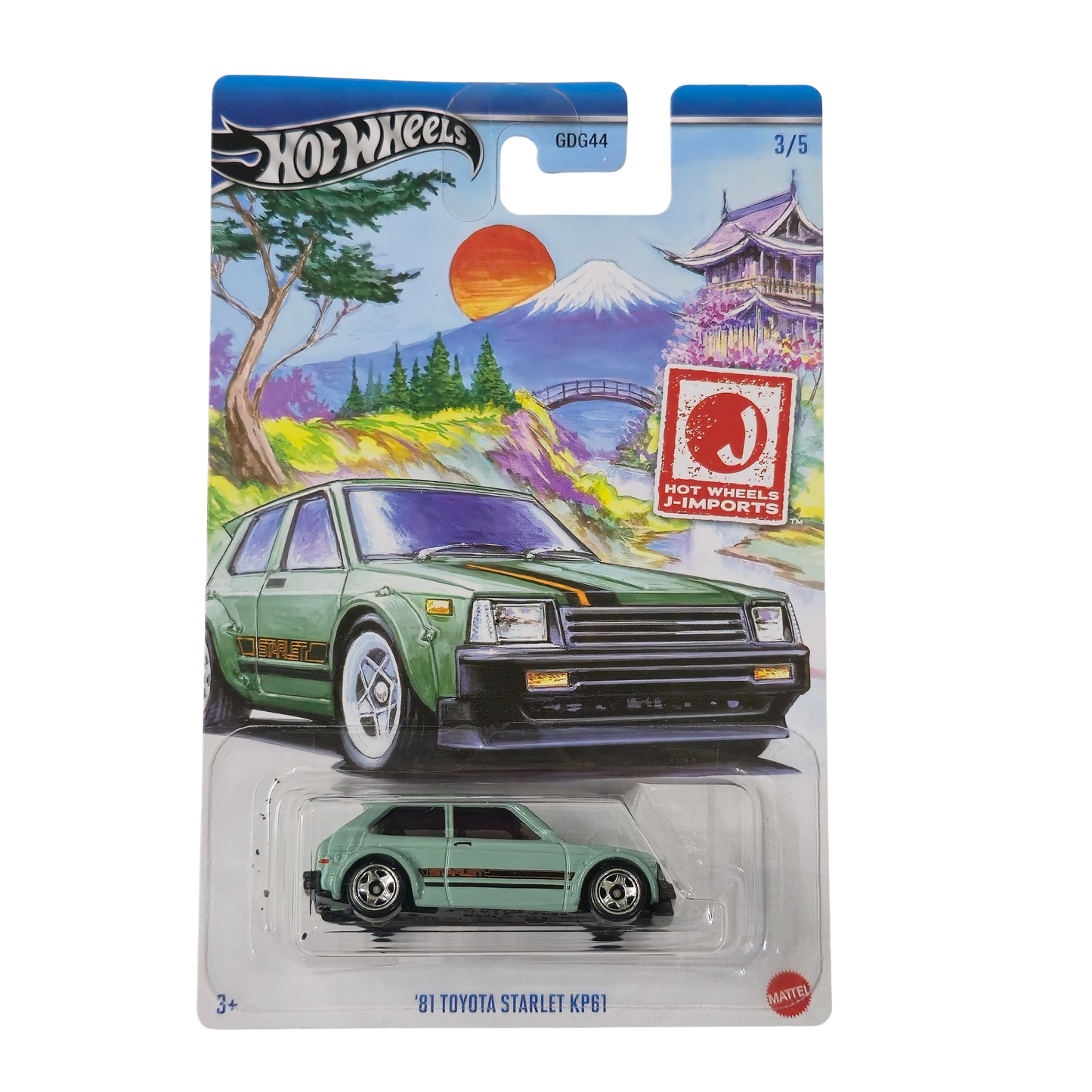81 Toyota Starlet KP61 – J-Imports Series-Hot Wheels Imported