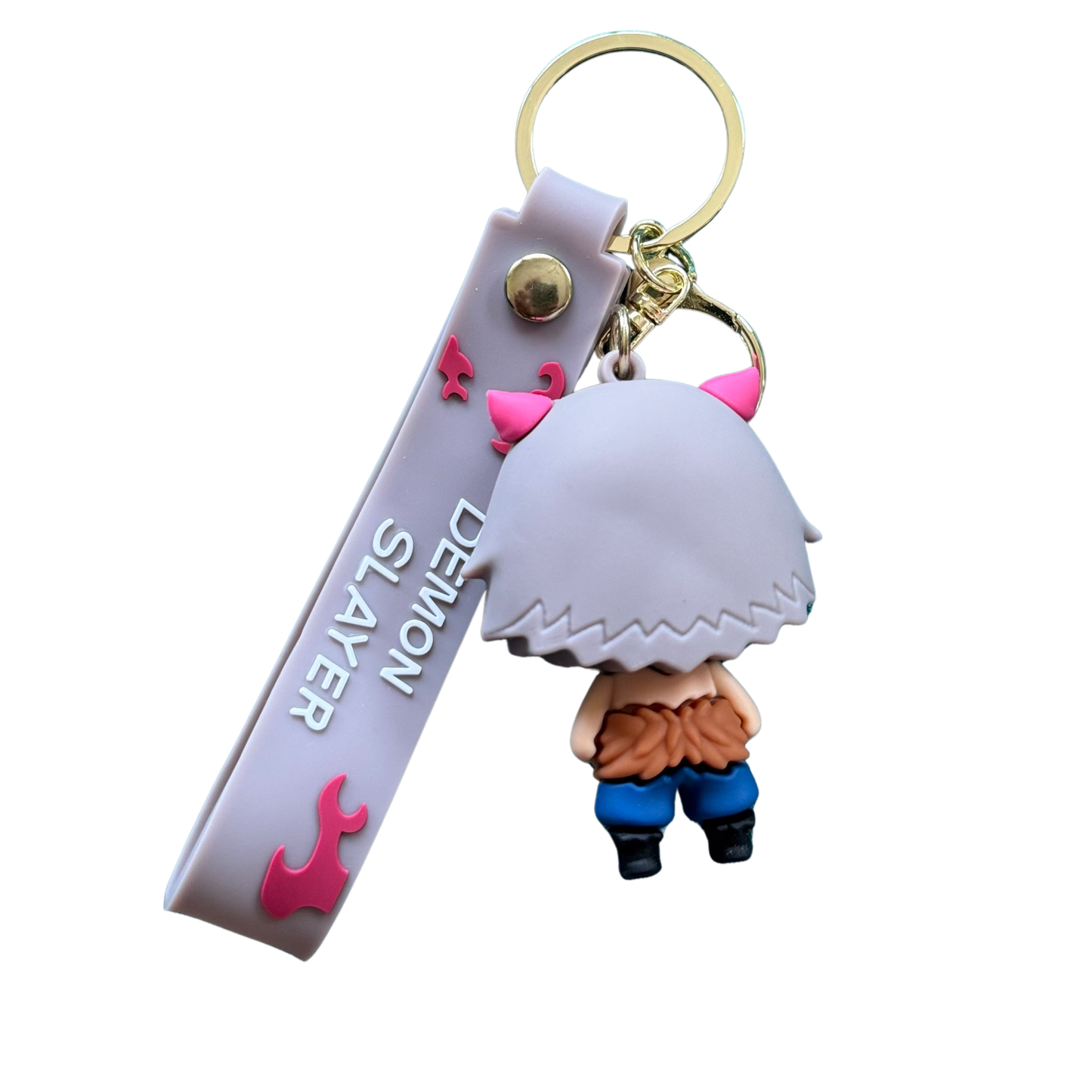 Inosuke Hashibira Chibi 3D Rubber Keychain – Demon Slayer