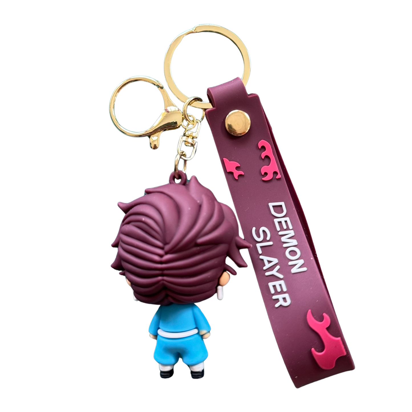 Tanjiro Kamado Chibi 3D Rubber Keychain (Blue Outfit) – Demon Slayer