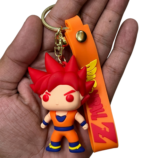 Goku Super Saiyan - D1 3D Rubber Keychain - Dragon Ball Z – DBZ Anime Collectible