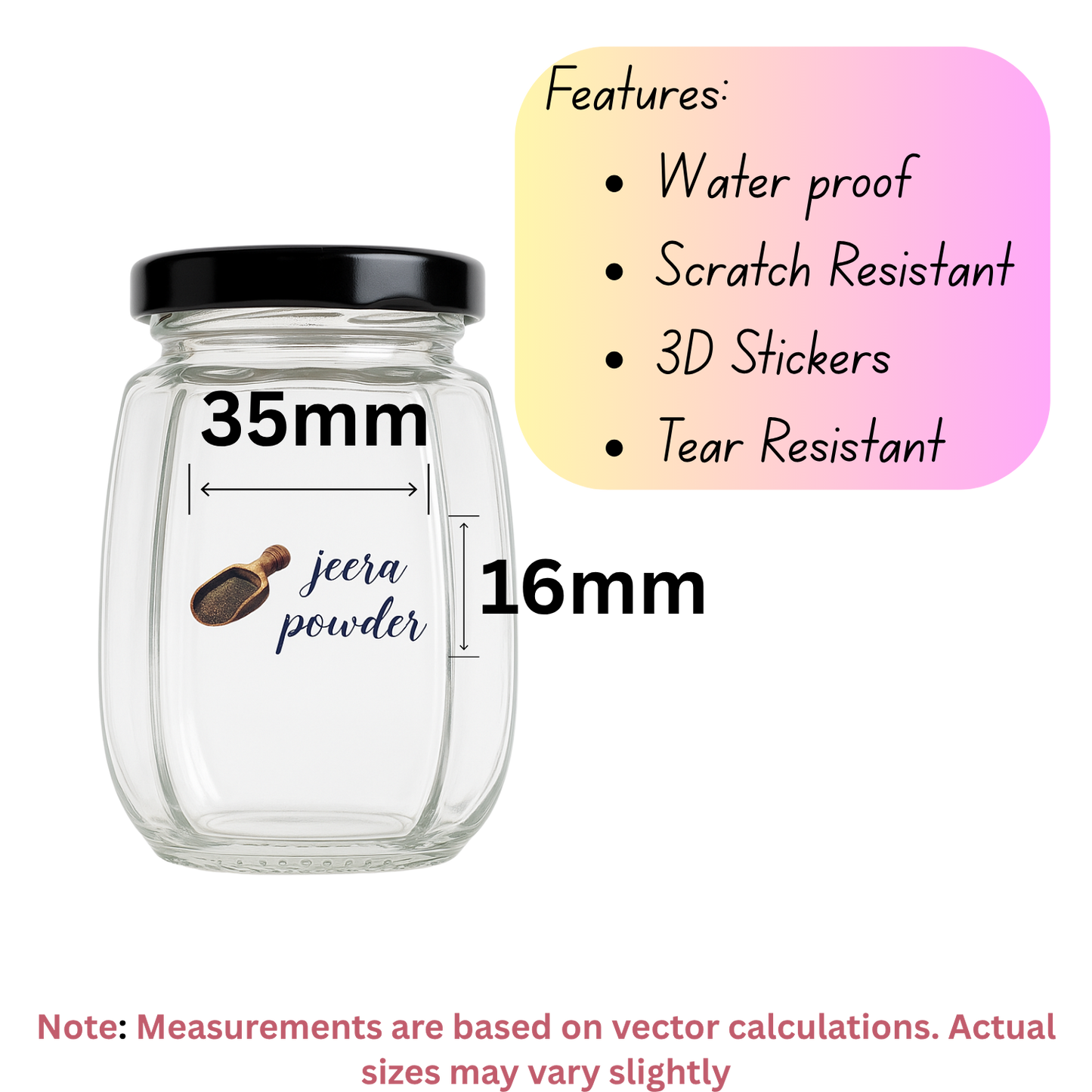 3D-UV Permanent Kitchen Identifiers