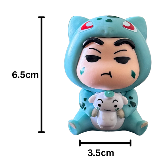 Shinchan as Bulbasaur Cosplay Premium Miniature 6.5CM PVC Figure