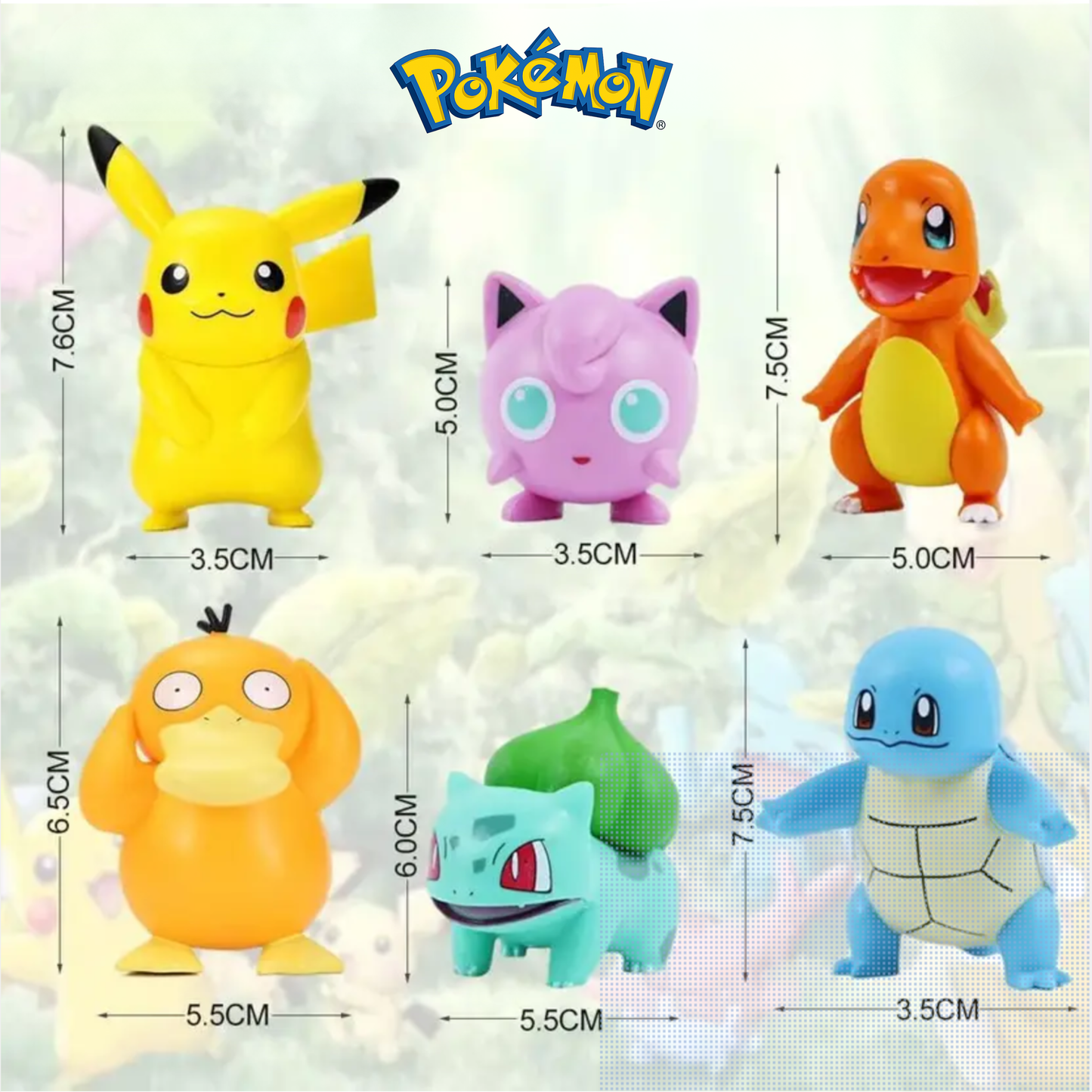 Pokemon 6.5 CM Premium Miniature PVC Figure (Set of 6) – Pokemon