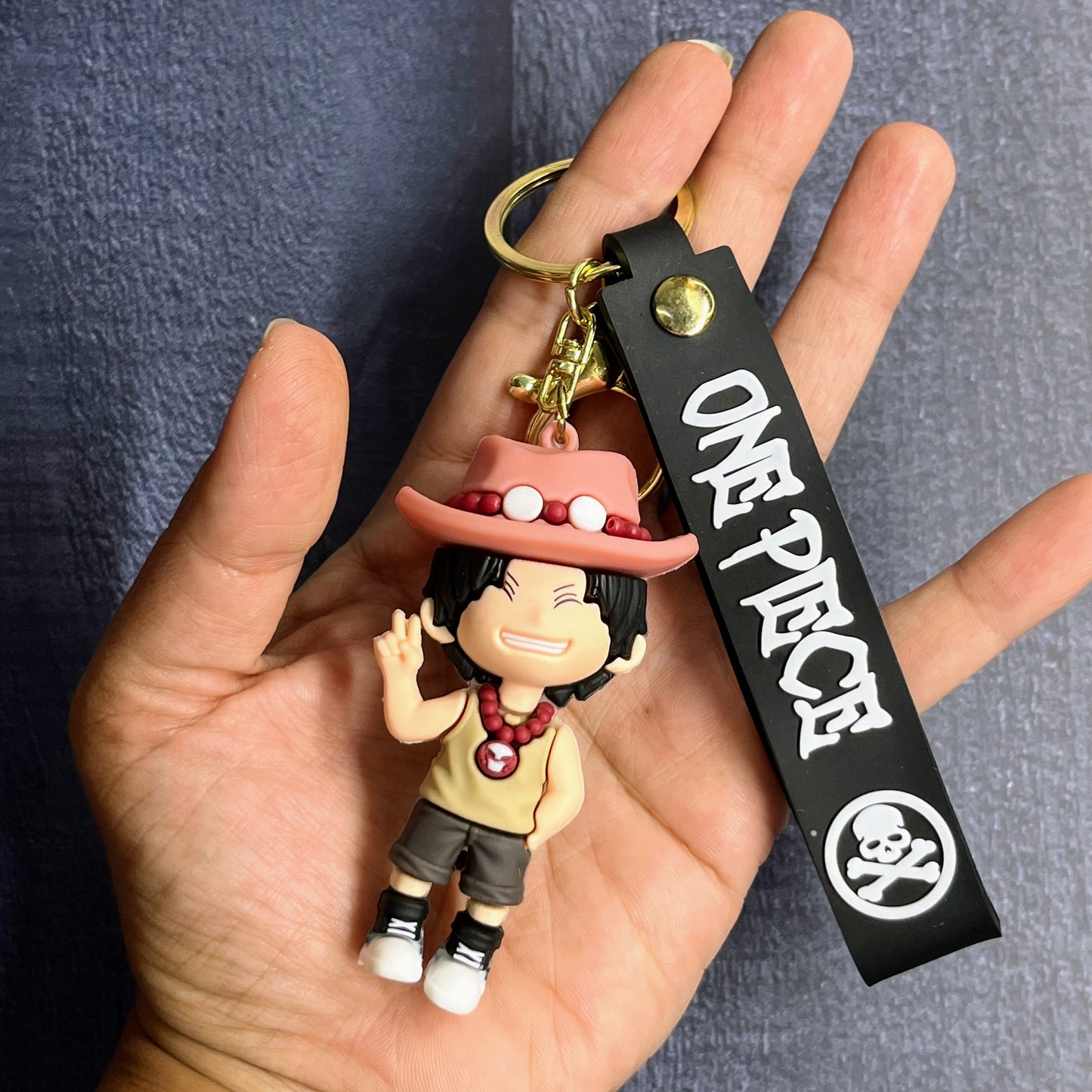 Portgas D. Ace 3D Rubber Key chain-D1 - One Piece