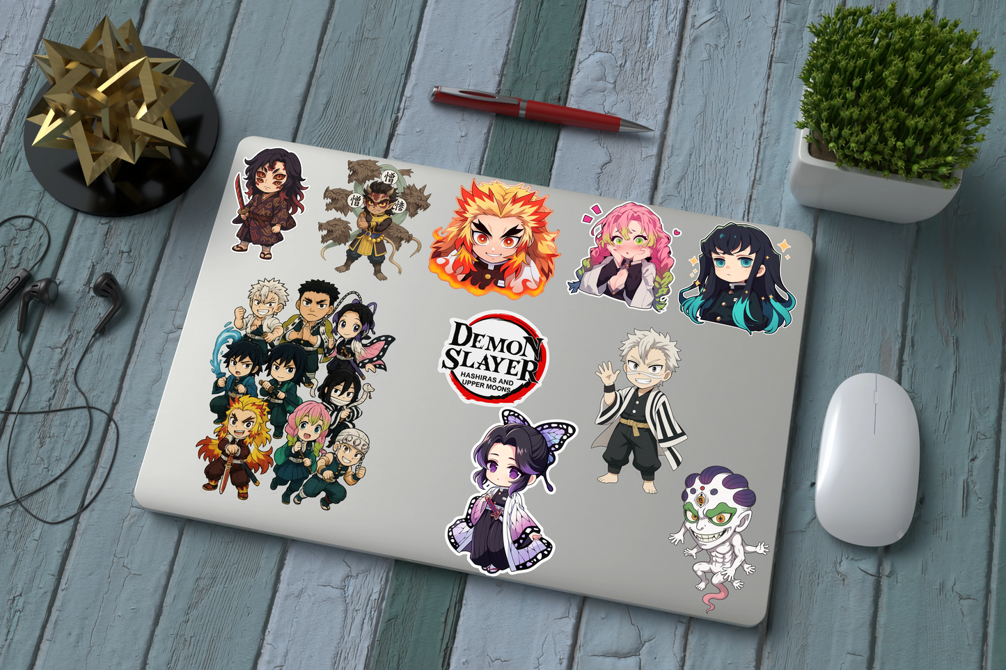 Demon Slayer(Hashiras & Upper Moons) Chibi Style 30-Die-Cut Sticker Pack