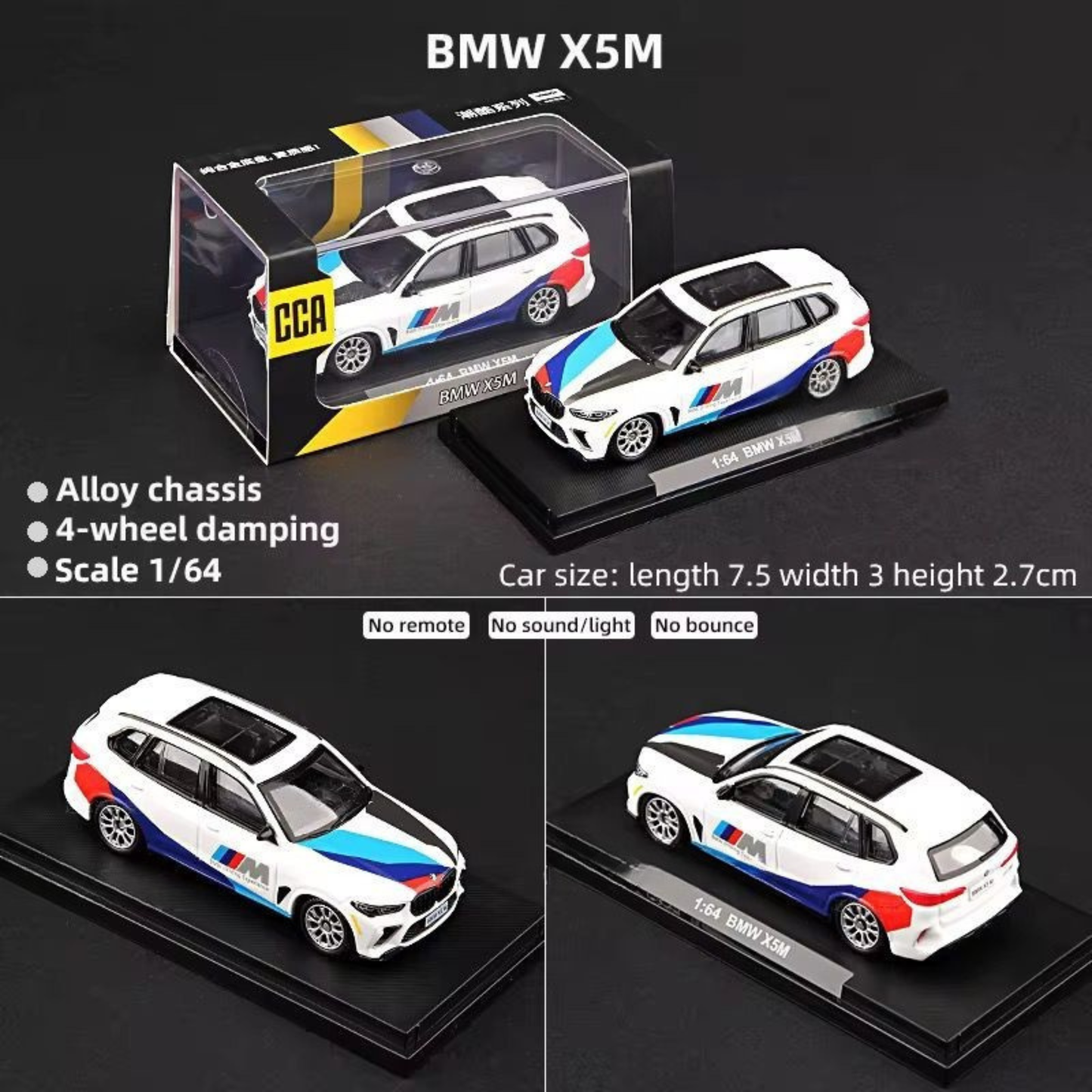 BMW X5M 1:64 Alloy Die-Cast SUV - 1:60 scale with Acrylic Display - Premium CCA (Imported)