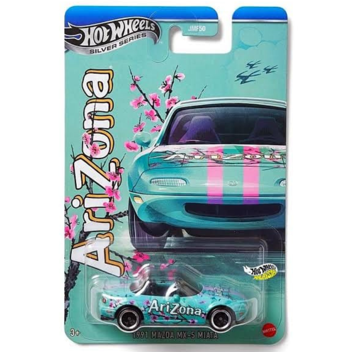 AriZona 1991 Mazda MX-5 Miata – 7-Eleven Exclusive Card with Protector - Hotwheels Imported