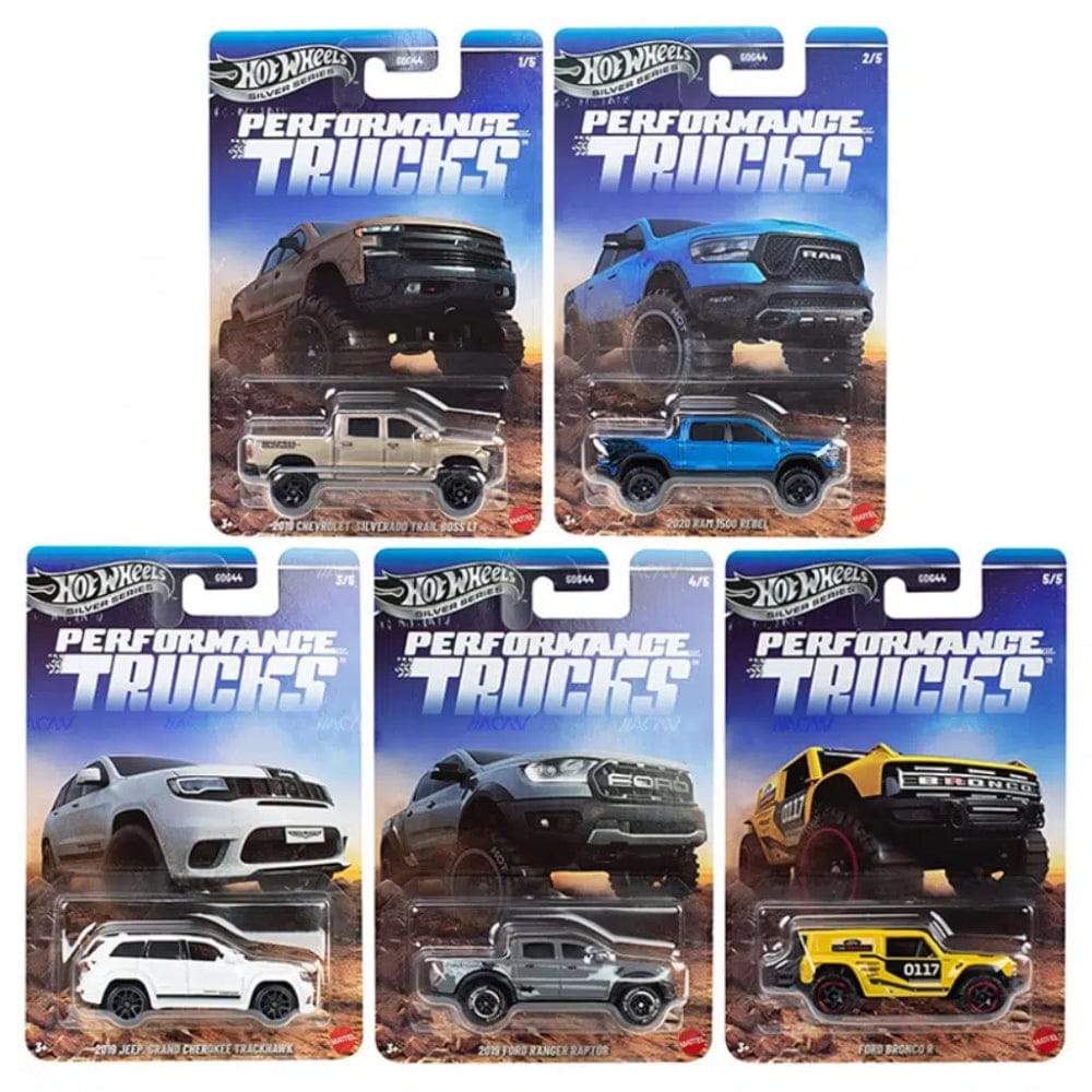 Performance Trucks Complete Set of 5 – Chevrolet Silverado, Ram 1500, Jeep Grand Cherokee, Ford Ranger Raptor & Ford Bronco R