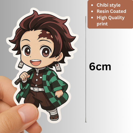 Demon Slayer( Main Leads) Chibi Style 30-Die-Cut Sticker Pack