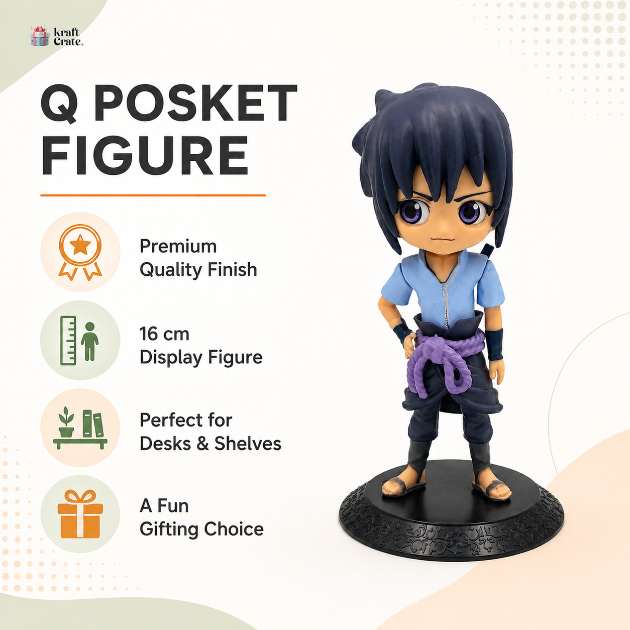 Sasuke Uchiha - Q-Posket 14cm Premium PVC Figure - Naruto