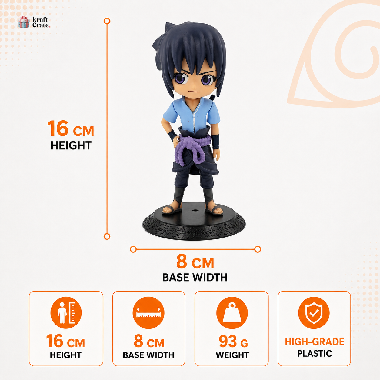 Sasuke Uchiha - Q-Posket 14cm Premium PVC Figure - Naruto