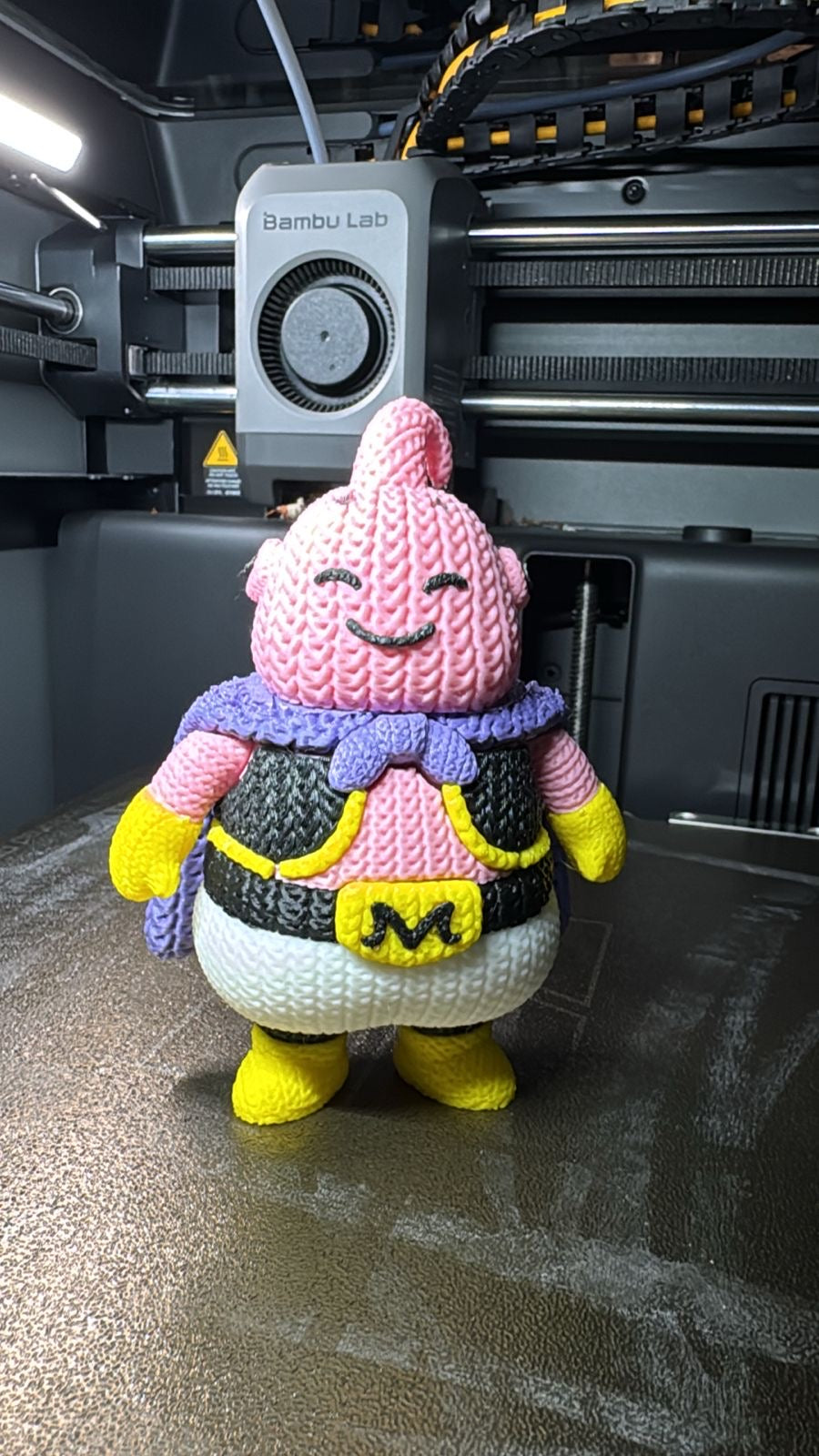 3D printed knitted Majinbu- Dragon ball z