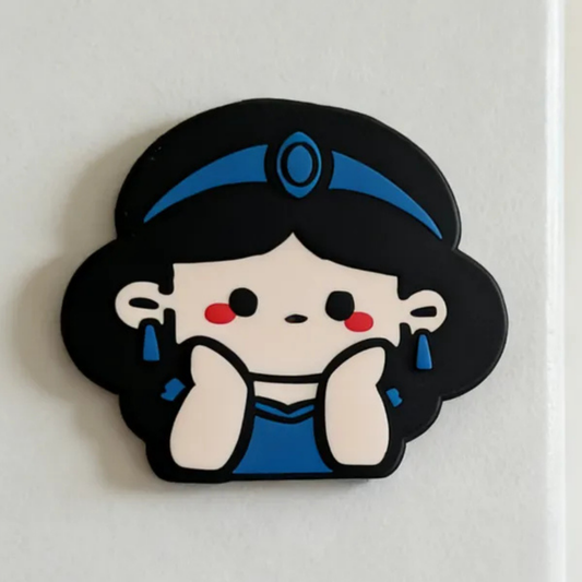 Cute Princess Chibi 3D Printed PLA Fridge Magnet | Kawaii Cartoon Girl | Home Decor