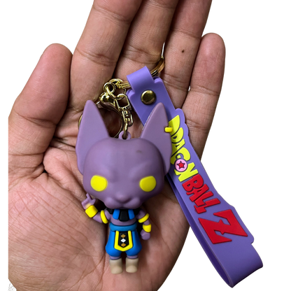 Beerus D2 3D Rubber Keychain - Dragon Ball Z –  DBZ Anime Collectible