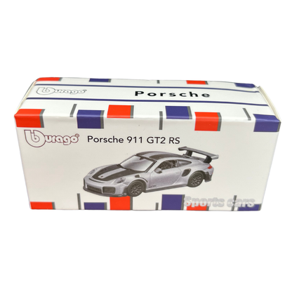 Porsche 911 GT2 RS – Bburago 1:64 Scale Die-Cast Model Car (Silver)