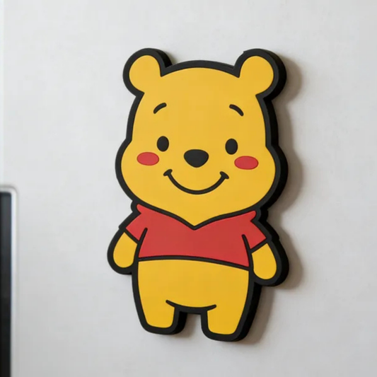Cute Bear Cartoon 3D Printed PLA Fridge Magnet | Kawaii Teddy Magnet | Home Deco