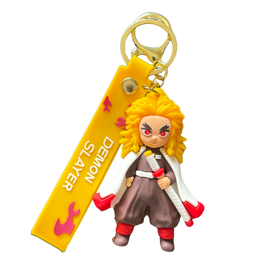 Kyojuro Rengoku 3D Rubber Key chain-D1 - Demon Slayer