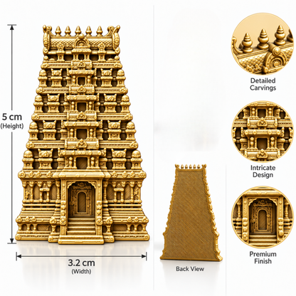 3D Gopuram Fridge Magnet – Devotional return gift