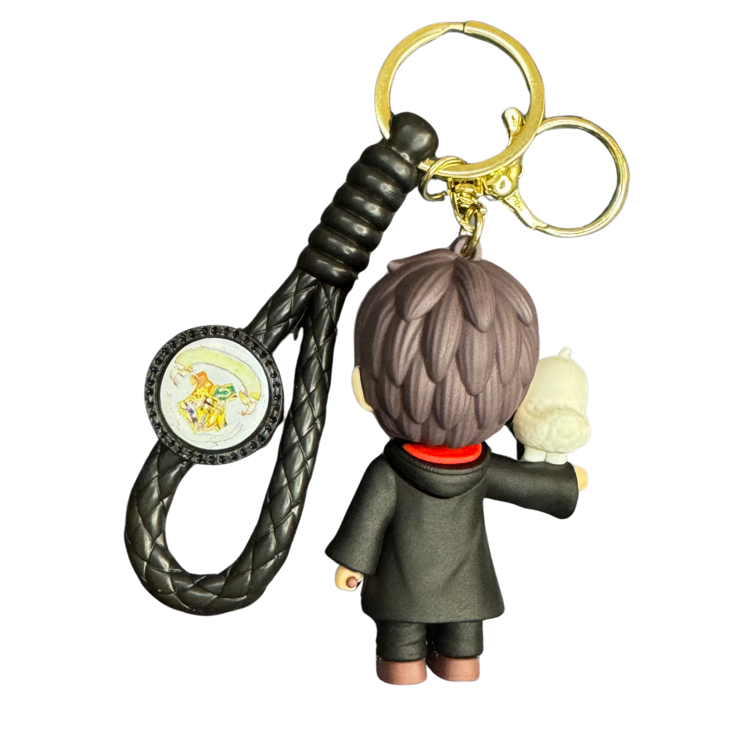 Harry Potter 3D Rubber Keychain with Hedwig | Cute Wizard Key Ring for Potterheads-D3