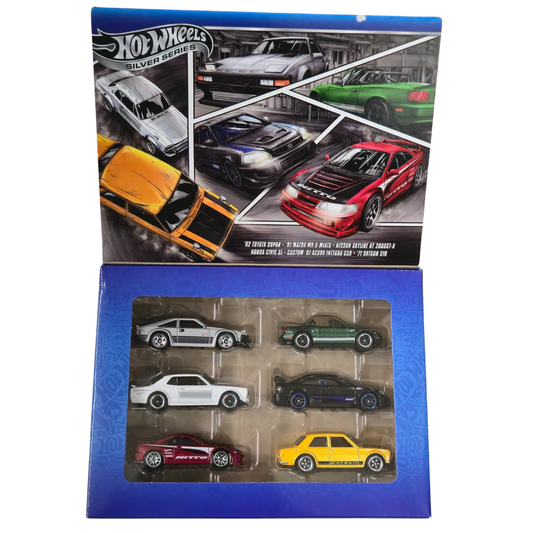 JDM Collector Set – 6 Metal Cars | Mazda, Honda, Nisaan, Accura, Datsun & Toyota - Hot Wheels Imported