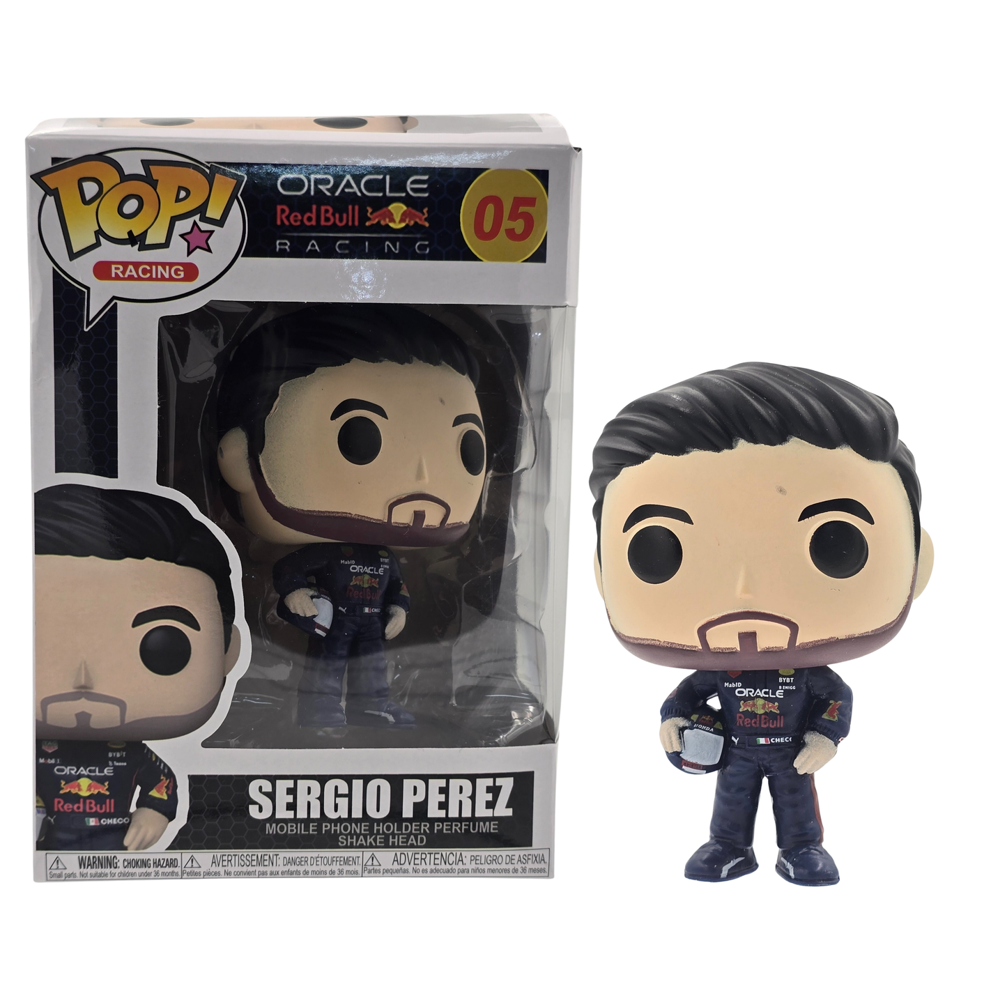 Sergio Pérez D2 -Red Bull - 13 cm Pop head Figure – Formula 1 Racing