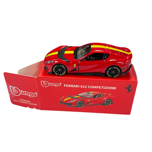 Ferrari 812 Competizione – Bburago 1:64 Scale Die-Cast Model Car (Red)