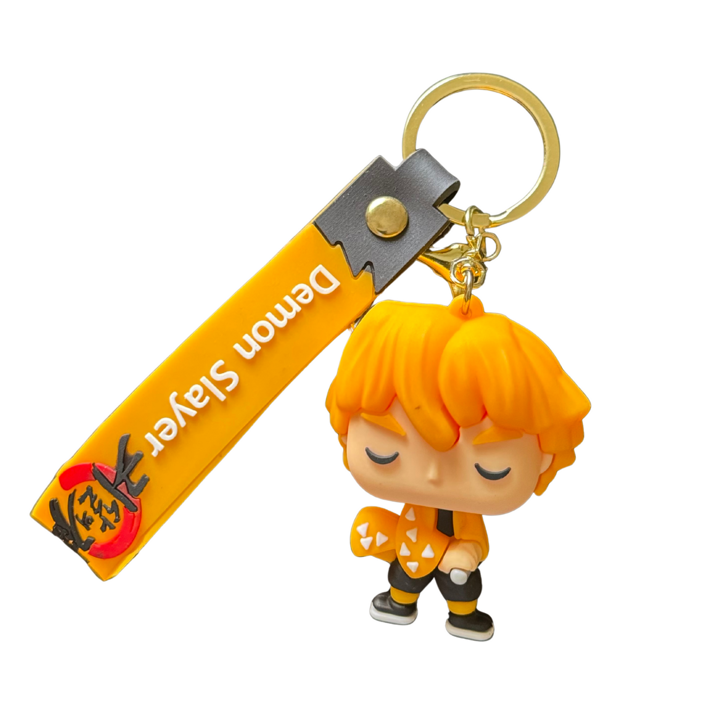 Zenitsu Agatsuma Bob Head Premium 3D Rubber Key chain - Demon Slayer