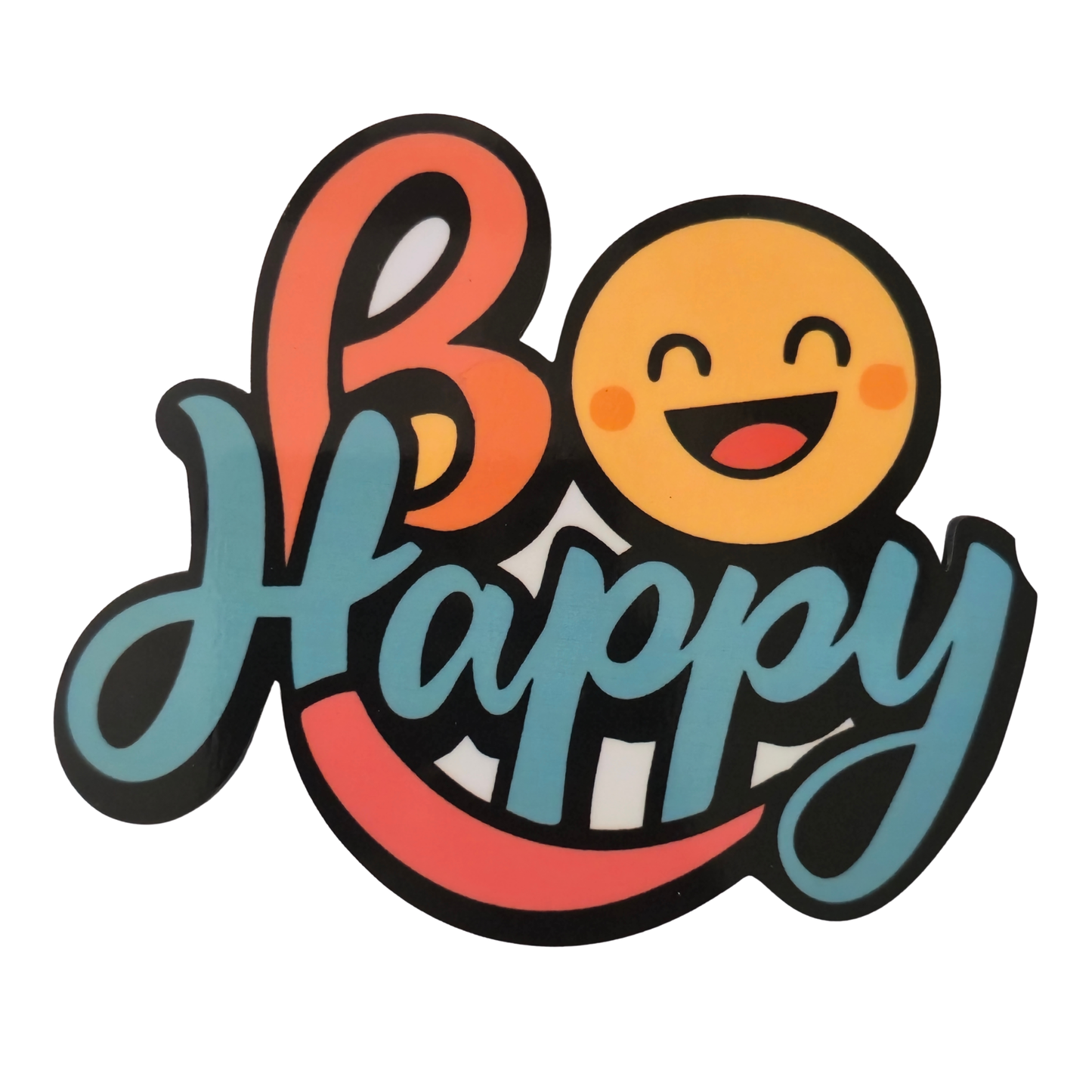 Be Happy Fridge Magnet – Positive Quote Design