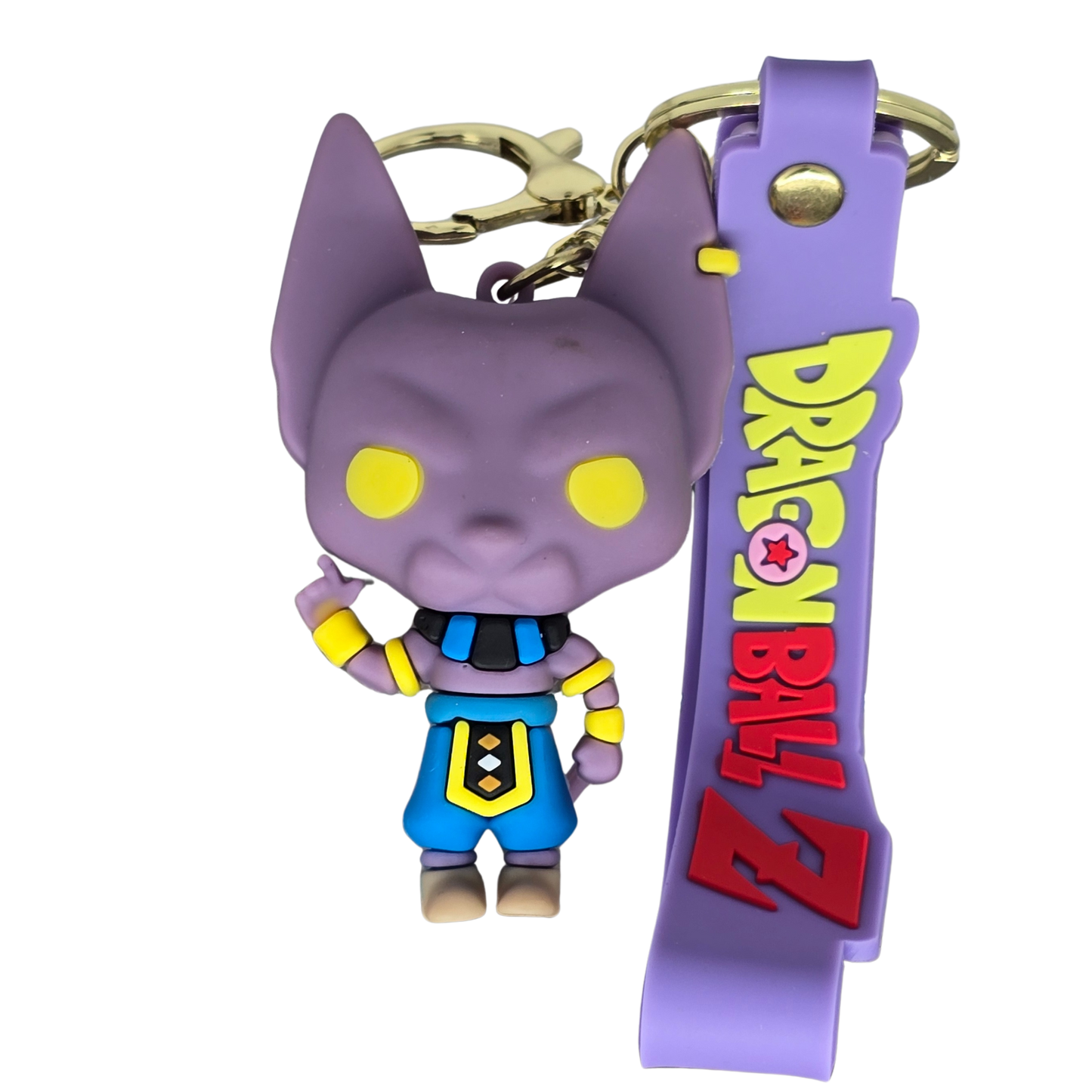 Beerus D2 3D Rubber Keychain - Dragon Ball Z –  DBZ Anime Collectible