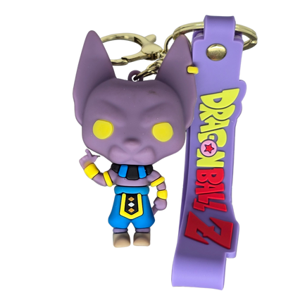 Beerus D2 3D Rubber Keychain - Dragon Ball Z –  DBZ Anime Collectible