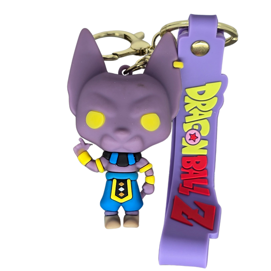 Beerus D2 3D Rubber Keychain - Dragon Ball Z –  DBZ Anime Collectible