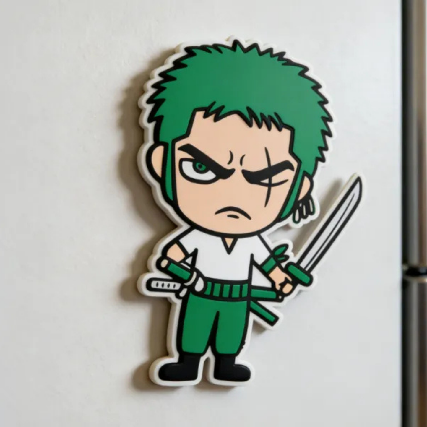 Roronoa Zoro 3D Printed PLA Fridge Magnet – One Piece Anime
