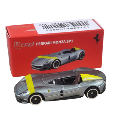 Ferrari Monza SP1 – Bburago 1:64 Scale Die-Cast Model Car (Silver)