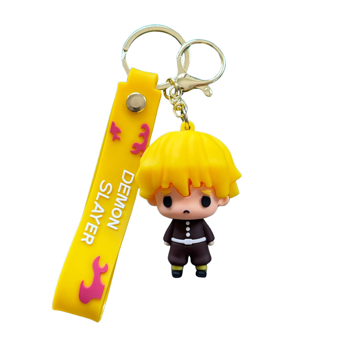 Zenitsu Agatsuma Chibi 3D Rubber Keychain – Demon Slayer