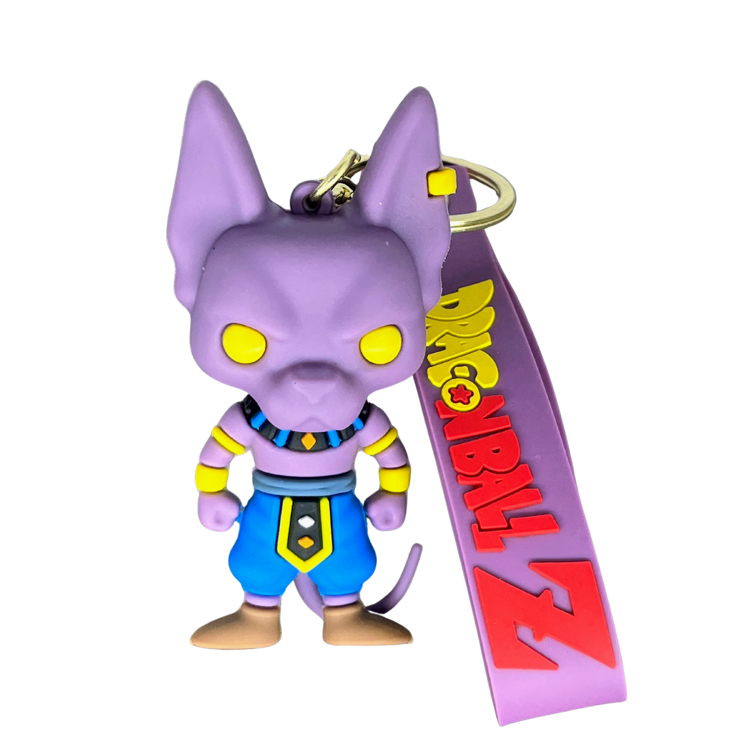 Beerus D1 3D Rubber Keychain - Dragon Ball Z –  DBZ Anime Collectible