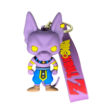 Beerus D1 3D Rubber Keychain - Dragon Ball Z –  DBZ Anime Collectible