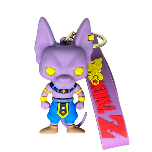Beerus D1 3D Rubber Keychain - Dragon Ball Z –  DBZ Anime Collectible