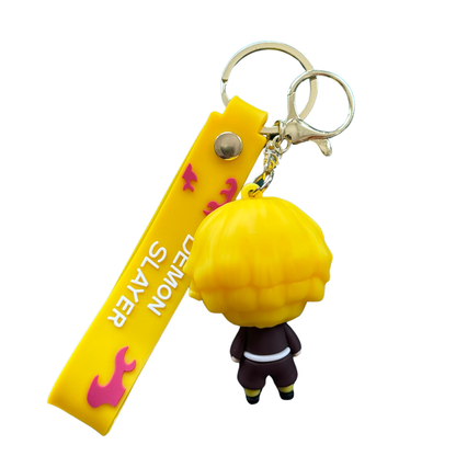 Zenitsu Agatsuma Chibi 3D Rubber Keychain – Demon Slayer