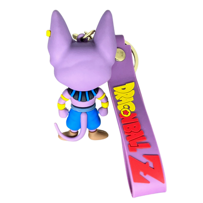 Beerus D1 3D Rubber Keychain - Dragon Ball Z –  DBZ Anime Collectible