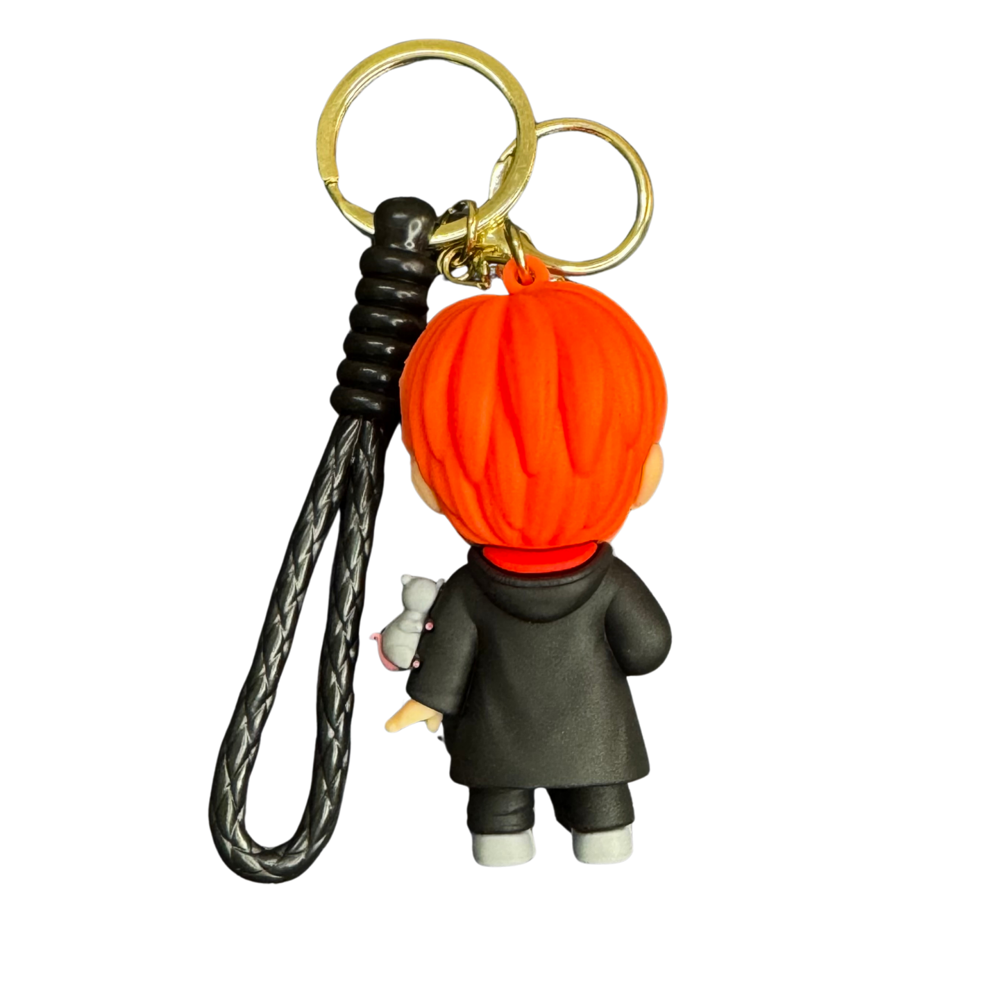 Harry Potter – Ron Weasley 3D Rubber Keychain | Cute Wizard Key Ring for Potterheads