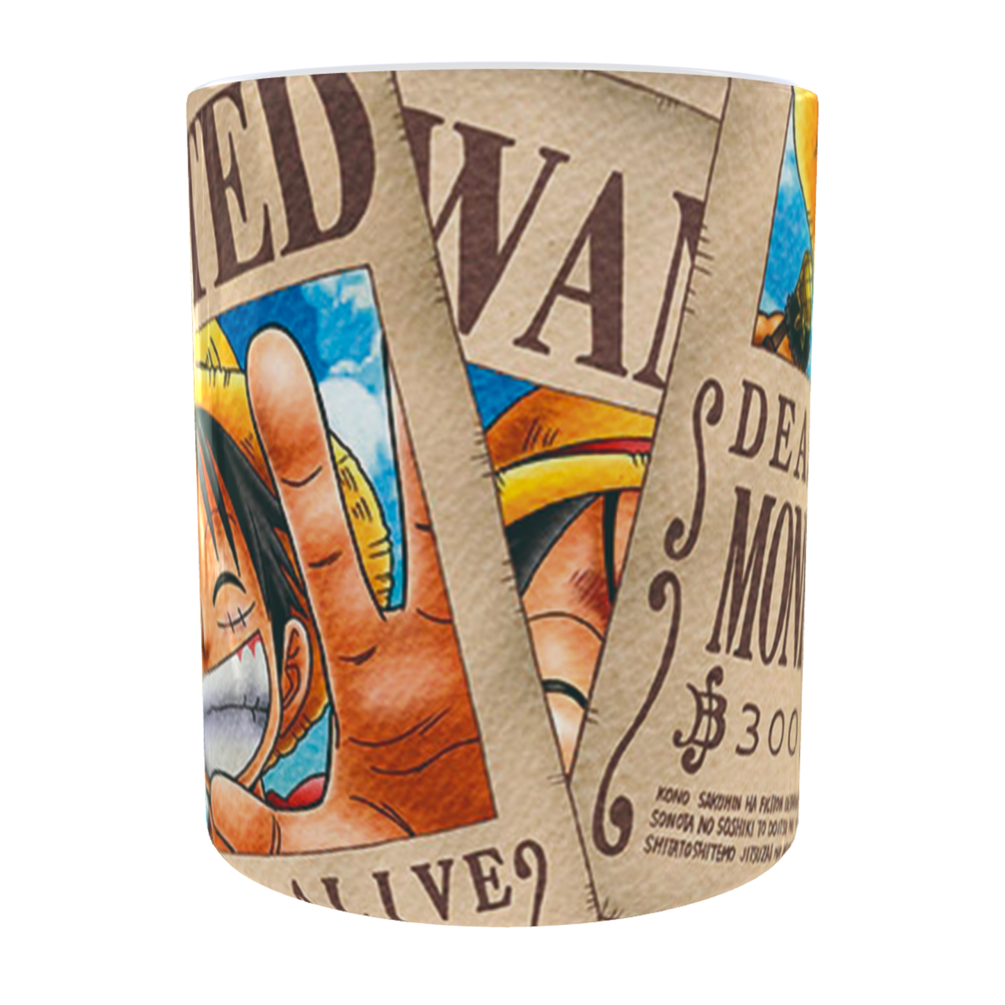 Monkey D. Luffy Wanted Poster printed Coffee Mug - One Piece Merch