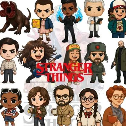 Stranger things Stickers- Chibi Style 30-Die-Cut Sticker Pack