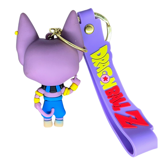Beerus D2 3D Rubber Keychain - Dragon Ball Z –  DBZ Anime Collectible