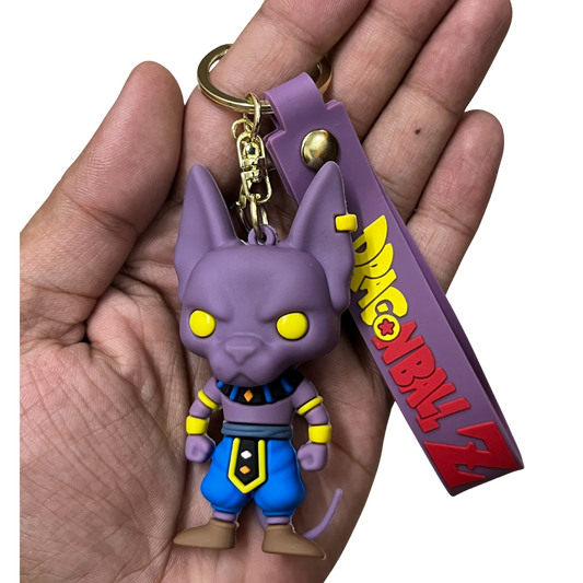 Beerus D1 3D Rubber Keychain - Dragon Ball Z –  DBZ Anime Collectible
