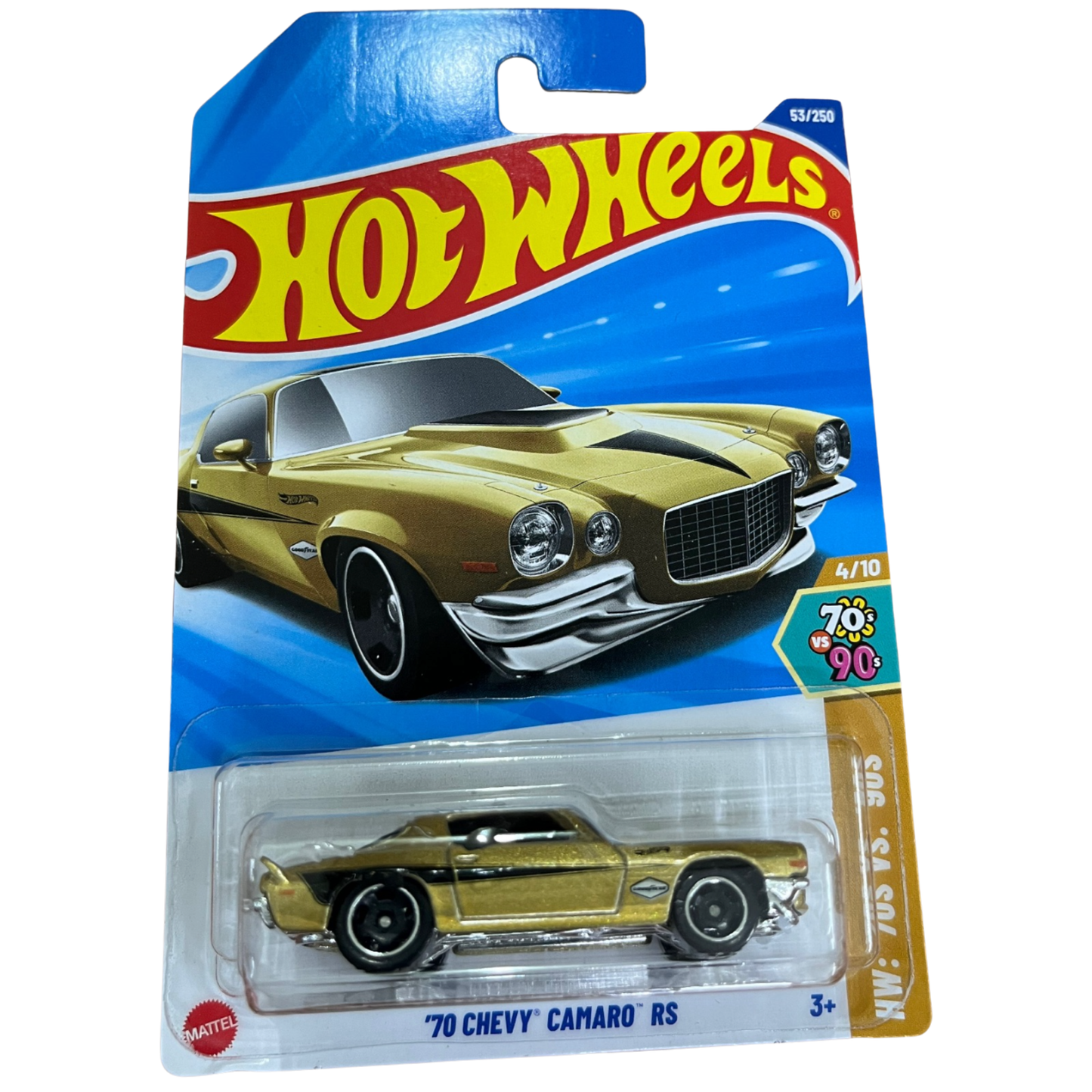 70 Chevy Camaro RS – 2025 Mainline (HW 70s vs 90s) - Hot Wheels Imported