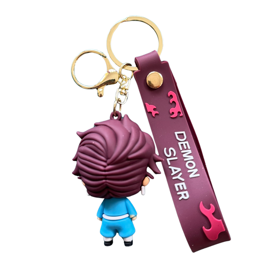 Tanjiro Kamado Chibi 3D Rubber Keychain (Blue Outfit) – Demon Slayer